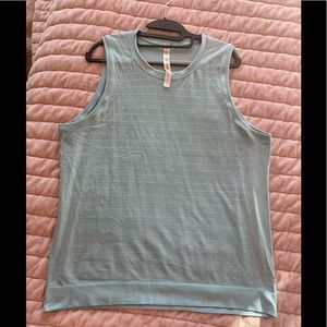 Lululemon, aqua color sleeveless, sz 12 shirt.